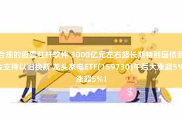 合规的股票杠杆软件 3000亿元左右超长期特别国债资金支持以旧换新 龙头家电ETF(159730)午后大涨超5%！