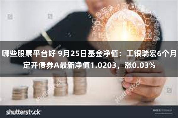 哪些股票平台好 9月25日基金净值：工银瑞宏6个月定开债券A最新净值1.0203，涨0.03%